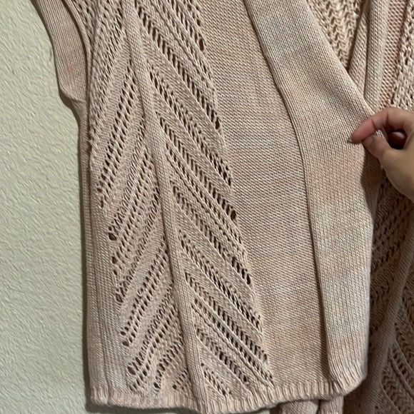 American Rag Short Sleeve Cardigan - Light Pink - Size S/M - 100% Cotton - Picture 8 of 8